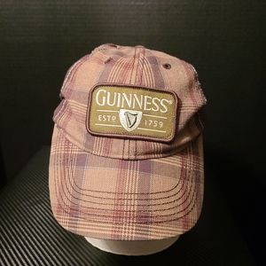 Guinness Beer Official Merchandise Green Brown Plaid Baseball Hat